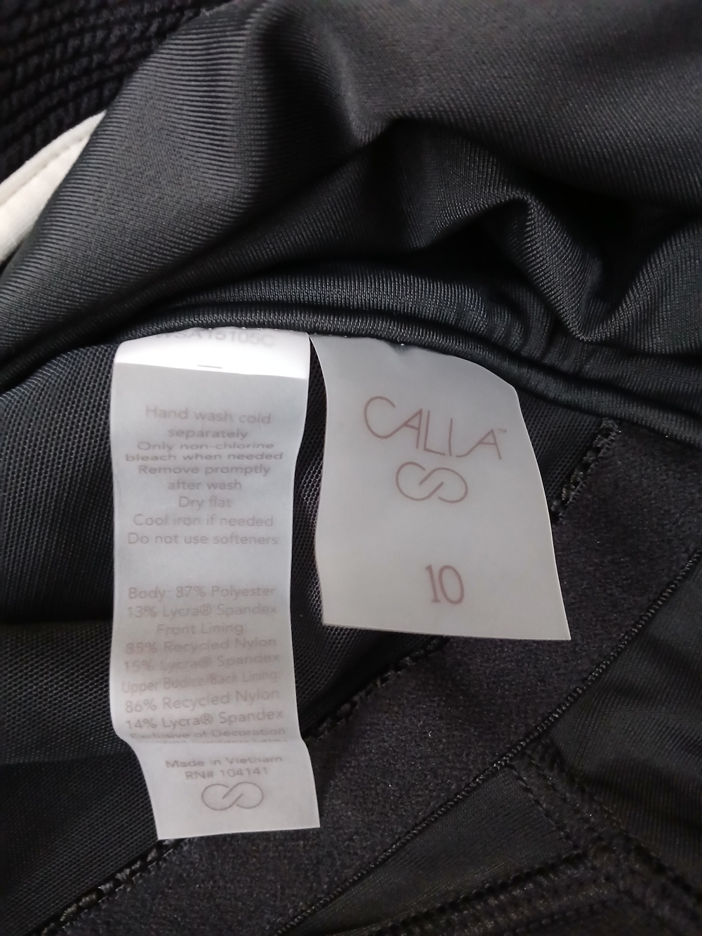 CALIA by Carrie Underwood Black Swim Paddlesuit NWT Women’s Size 10 - Picture 5 of 10